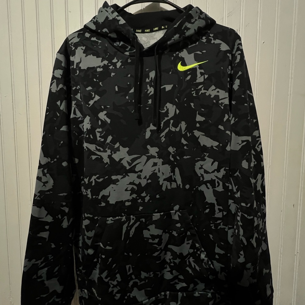 Nike hoodie black and gray camo size M